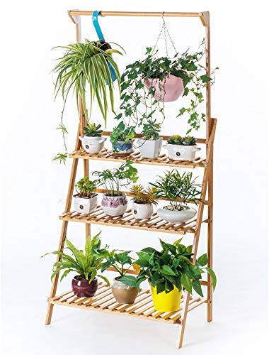 Bamboo 3-Tier Hanging Plant Stand