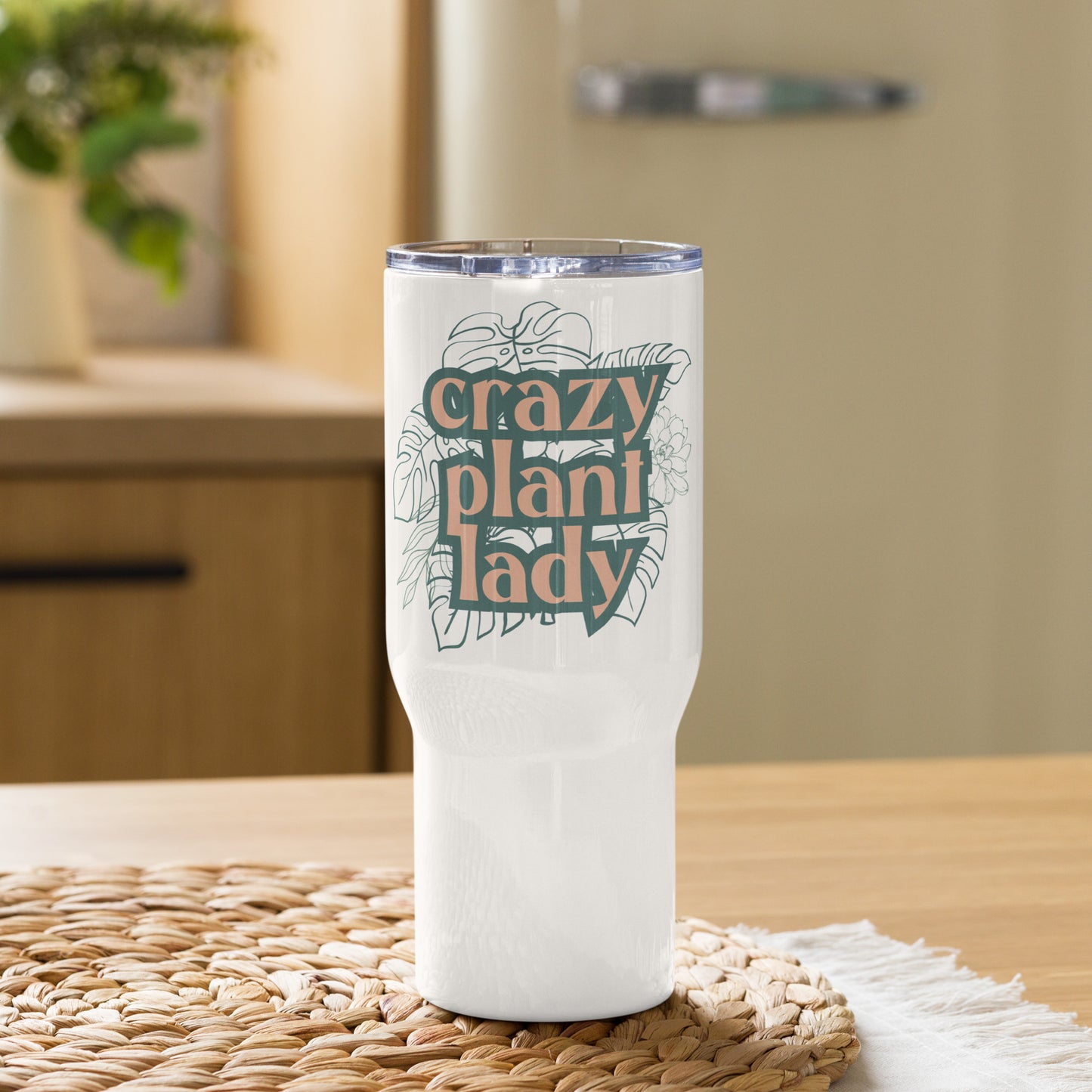 Crazy Plant Lady Travel mug with a handle